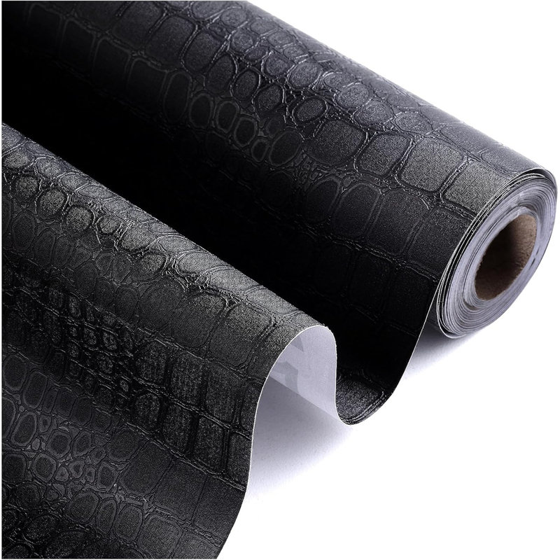 Removable Crocodile Texture Wallpaper - Self-Adhesive, Waterproof, Scratch-Resistant, Embossed Design For Cabinets, Bedrooms, And More