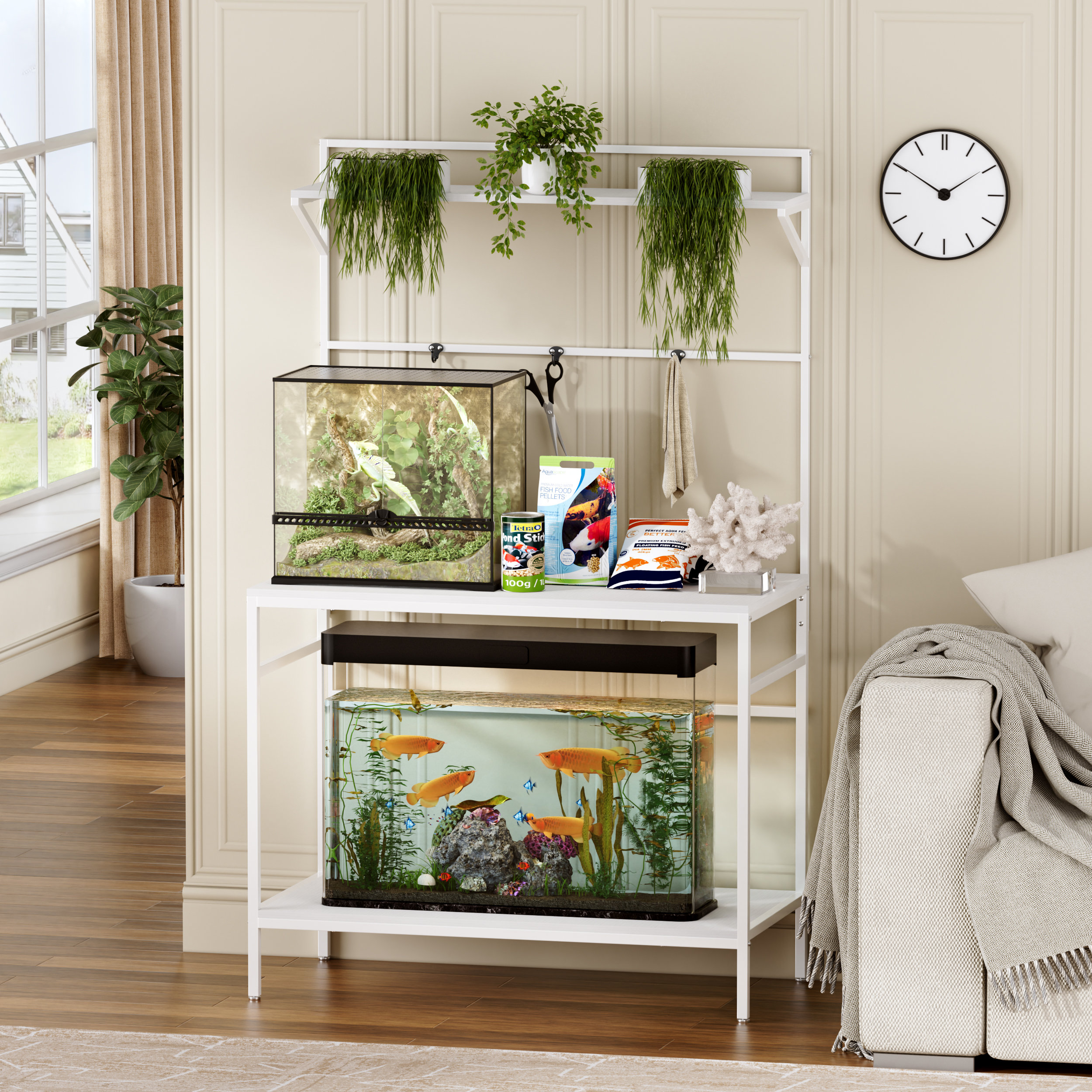 Tucker Murphy Pet™ 4050 Gallon Aquarium Stand With Plant Shelf And