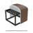 Cupertino Outdoor Leather Upholstered Cube Ottoman