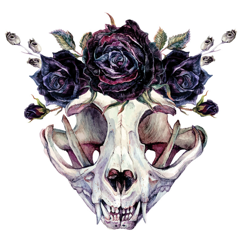 Homewood Halloween Illustration by Inna Sinano - Wrapped Canvas Print, 122cm H x 122cm W 3.8cm D