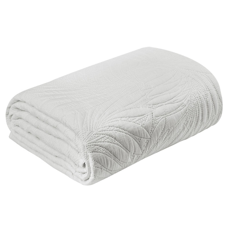 Rhoden Floral Bedspread, W220 x L240cm, White