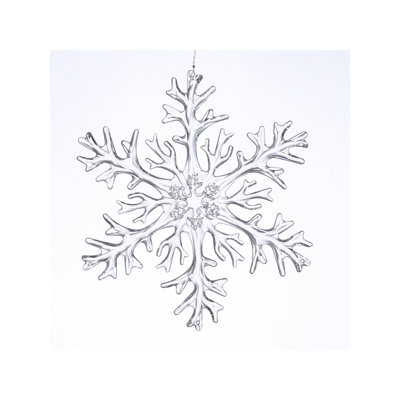 Ornement en acrylique flocon de neige en forme de noël