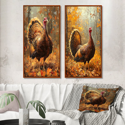 Wildwood Gobbler Turkey I - Turkey Wall Art 2 Pieces Set