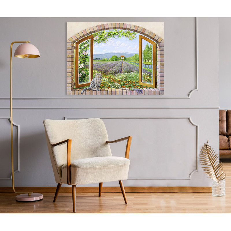 Window In Provence by Andrea Del Missier - Wrapped Canvas Painting, 60cm H x 80cm W x 4cm D