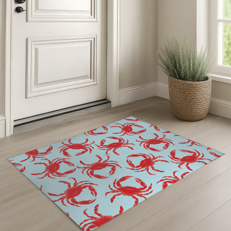 Paillasson Crabby, Bleu, L 36 po x L 60 po