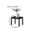 Contemporary Style 3Pc Table Set 1X Coffee Table 2X End Table Faux Marble Top Wooden Legs Primary Living Room-775397761-775397786