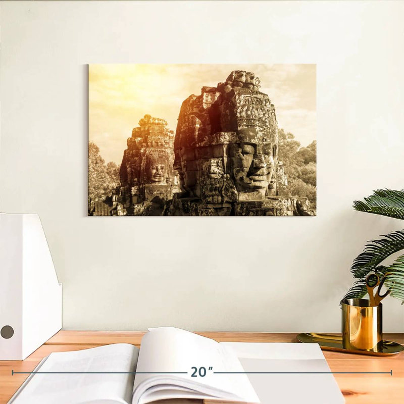 Adella, visages du temple Bayon, H 8 po x l 12 po
