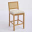 Ensemble de 2 tabourets de bar en rotin avec structure en bois massif-1751724769