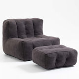 chair for adults and children, super soft lazy sofa chair with memory foam and ottoman