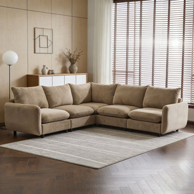 Modular Sectional Velvet Sofa