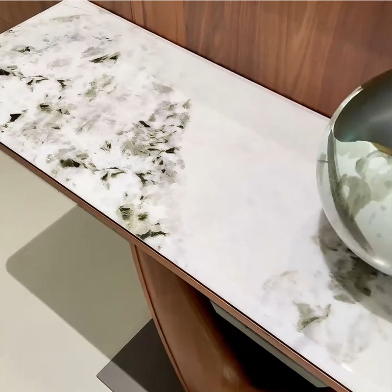 Modern simple sintered stone console table., 35.4"H x 62.9" W x 15.7" D