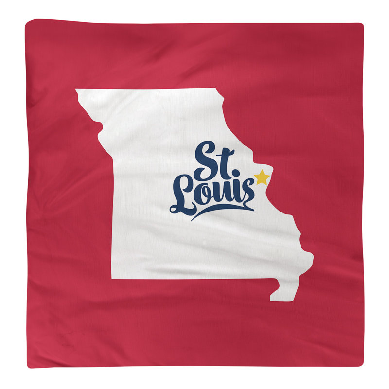 Serviette missouri, l 10 po x P 10 po, Rouge / Blanc, Polyester