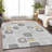 Aelira Gray Washable Indoor-Outdoor Rug - LOOMLAN-773943915