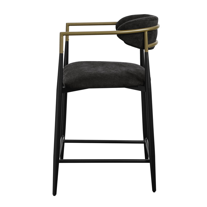 Chaise à hauteur de comptoir Aranza (ensemble de 2), Noir