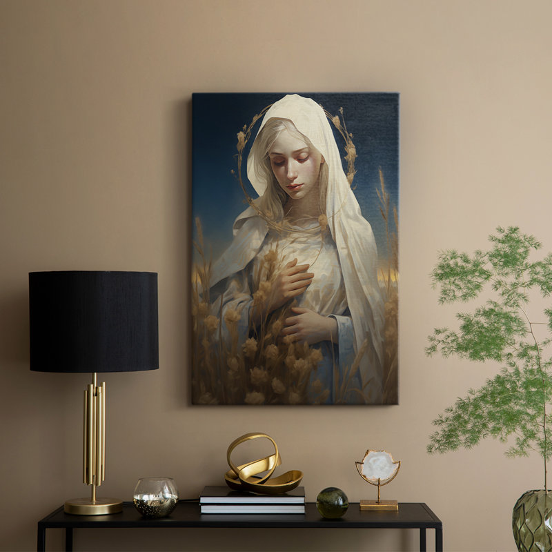 Série Religious Lxxi - Toile tendue avec châssis de qualité supérieure - Prêt à être accroché, H 18 po x l 12 po
