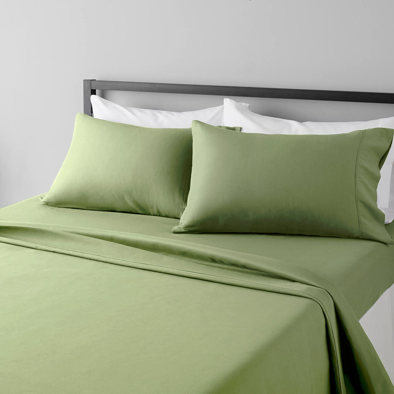 Ensemble de draps 100 % coton à fibres longues haut de gamme Milano à contexture de 1000 fils, ISE