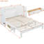 White Bed With Profuse Drawers - Maximize Room Space In Homes. Full Size For Comfort. Store Pillows, Clothes, Neatly. Design. Charging Available. Easy To Assemble. 75.1in Length X 56.7in Width 41.3in