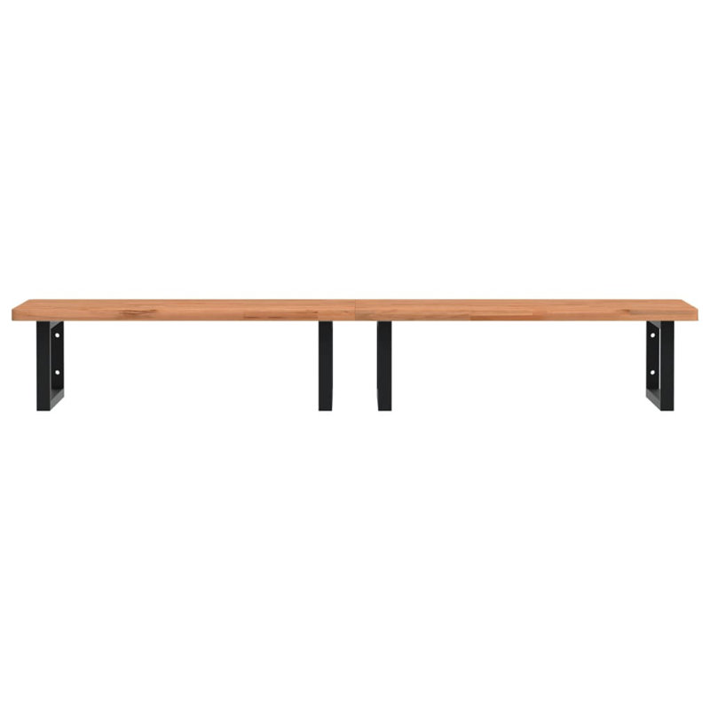 Breauna 150cm Solid Wood Bathroom Vanity Top, Beech/Black