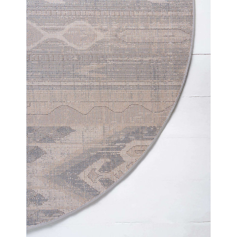 Tapis bleu marine / ivoire Josephus, Rond 5 pi 3 po
