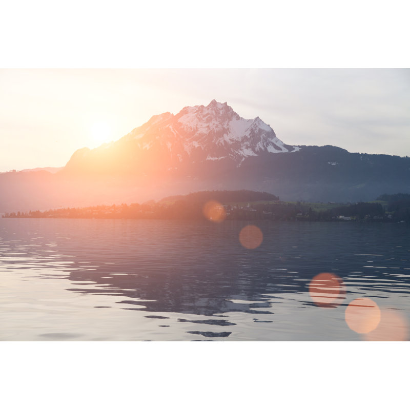 Swiss Alps Sunset by Alexsl - No Frame Art Prints on Canvas, 61cm H x 91cm W