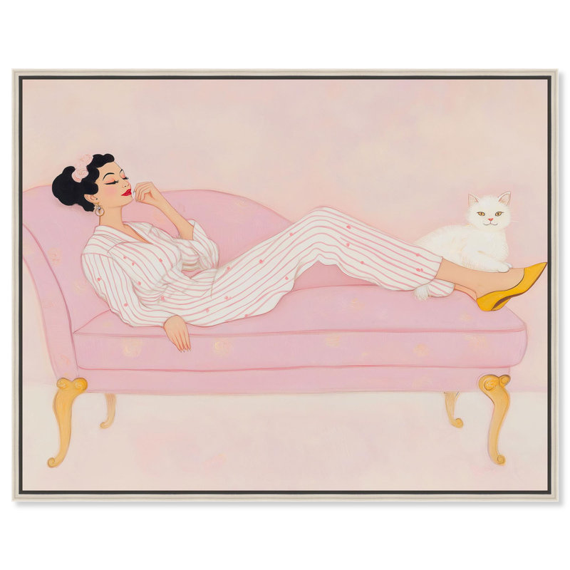 Lady of Leisure Canvas Print Coastal Art by Art Remedy, 25" H x 31" W, Silver Frame