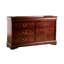 Grande commode Ryla, 6 tiroirs, poignées en métal nickelé, bois massif-100914588