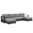 Modway Tahoe 132" Wide Outdoor U-Shaped Patio Sectional with Cushions-95616629