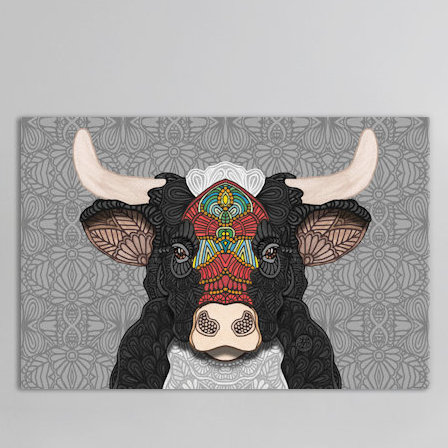 Billy, impression sur toile tendue, H 18 po x l 26 po x P 1,5 po, Toile avec cadre noir, Pas de tapis