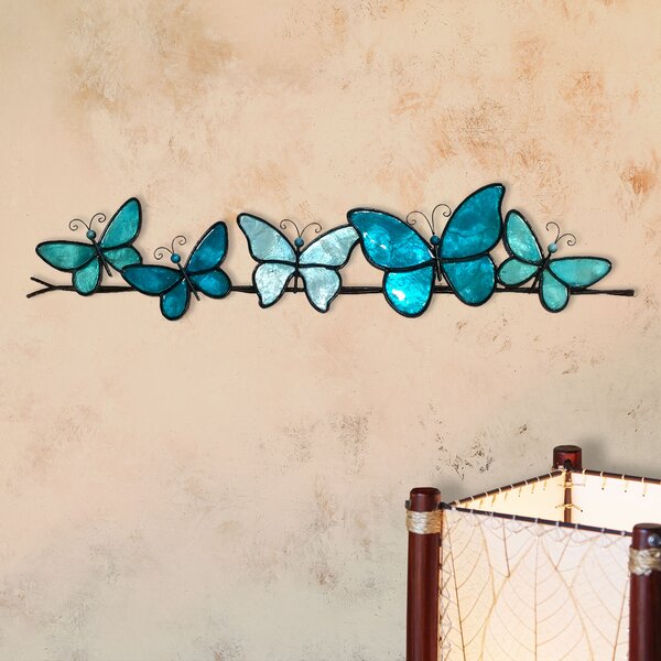 Indoor/Outdoor 3D Painted Metal Butterfly Wall Art