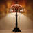 Tiffany Table Lamp Pink Stained Glass Desk Lamp 12X12X21 Inches Jewelry Style Reading Light