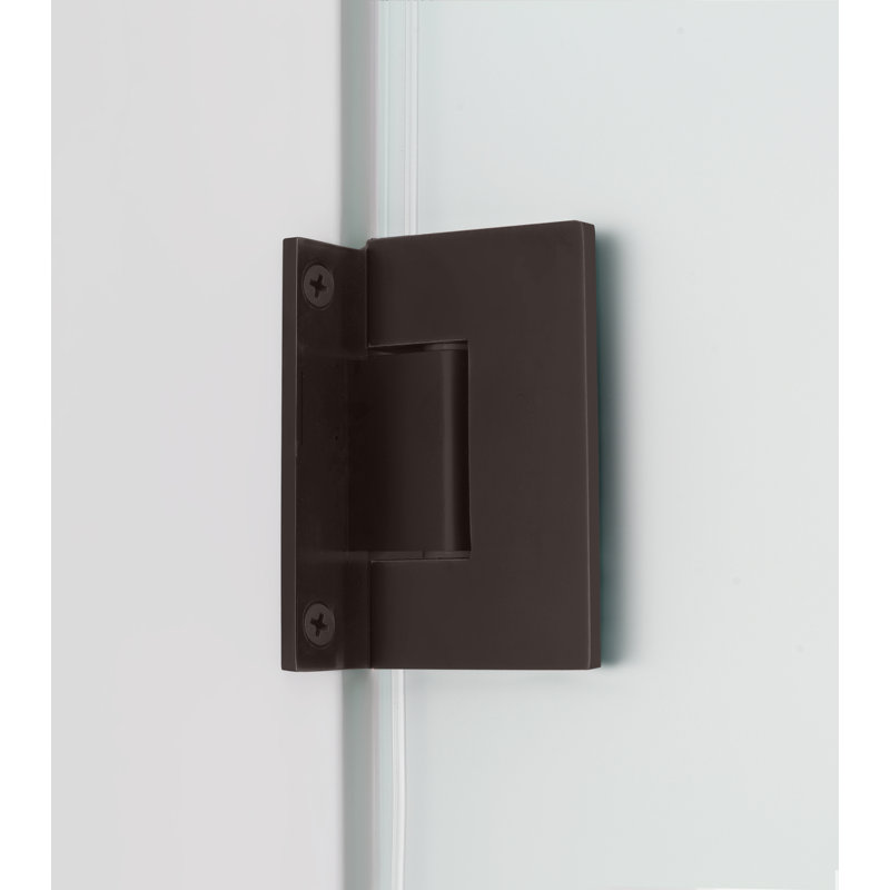 Cabine de douche carrée à charnière 30" x 72" sans cadre Aquadica