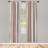 Microfiber Striped Semi-Sheer Rod Pocket Curtain Panels-61938270-61298319