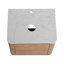 Meuble-lavabo mural 24 po avec lavabo d'art en céramique et porte à fermeture en douceur