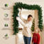 270cm (9ft) Christmas Garland, Prelit with Warm LED Lights & Timer