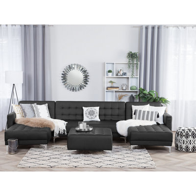 Finnegan 4 Seater Faux Leather Sofa Bed