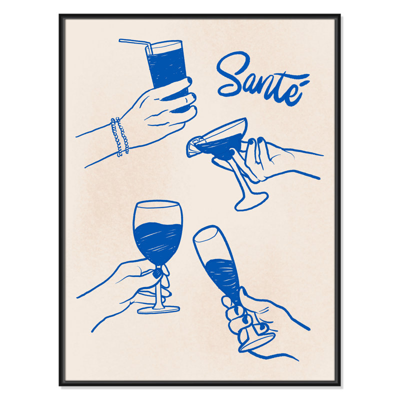 «Sante Print» par Kimberly Allen, L 31,5 po x H 41,5 po, Cadre flottant noir