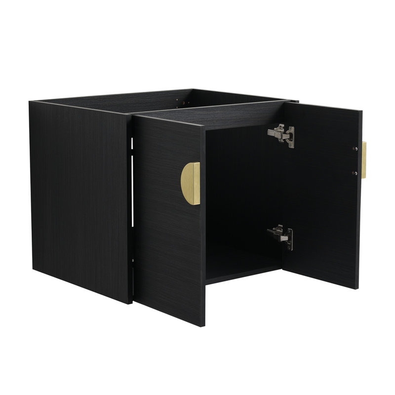 Meuble-lavabo à fermeture en douceur avec lavabo pour petite salle de bain