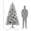 Arbre de Noël artificiel de 7,5 pieds de hauteur avec des branches de pin réalistes pour un décor de Noël peu encombrant-176059818
