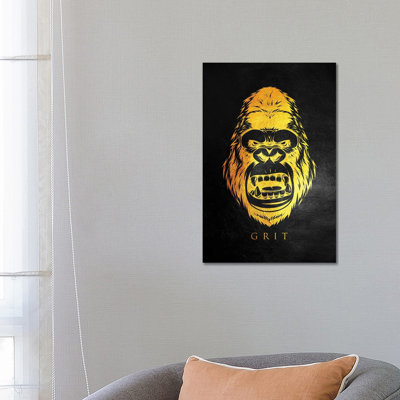 Gorilla Grit by Adrian Baldovino - Wrapped Canvas Print