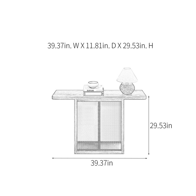 Console Modern Minimalist, H 29,53 po x l 39,37 po x P 11,81 po