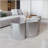 Stainless Steel Coffee Table with Cloud-Shaped Silhouette
