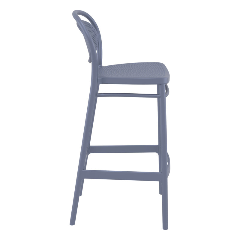 Tabouret de bar pour le patio Farrah, Gris foncé, Tabouret de bar (siège d'une hauteur de 29,5 po)