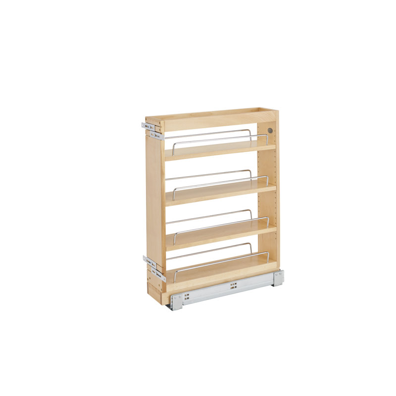 Rev-A-Shelf Wood Vanity Cabinet Pull Out Organizer with Soft Close, 5" W