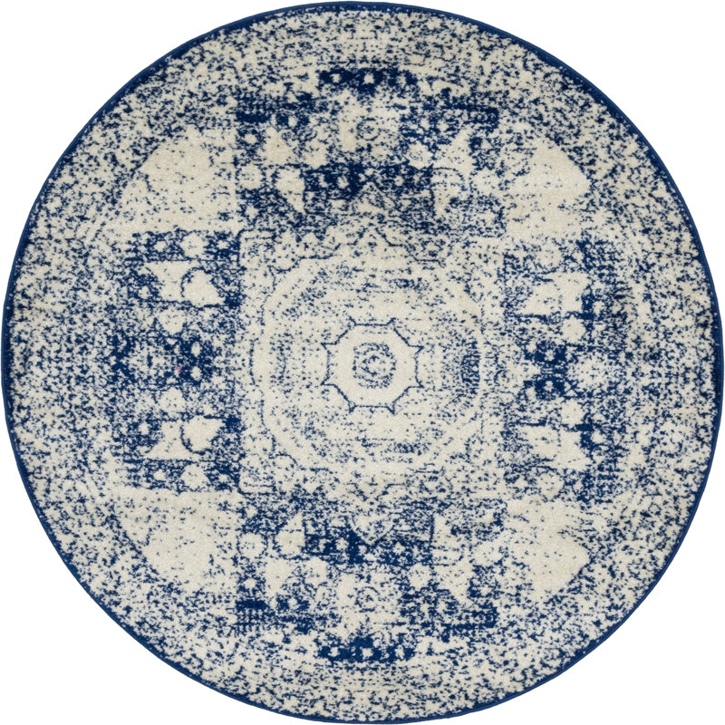 Geometric Area Rug, Round 152cm