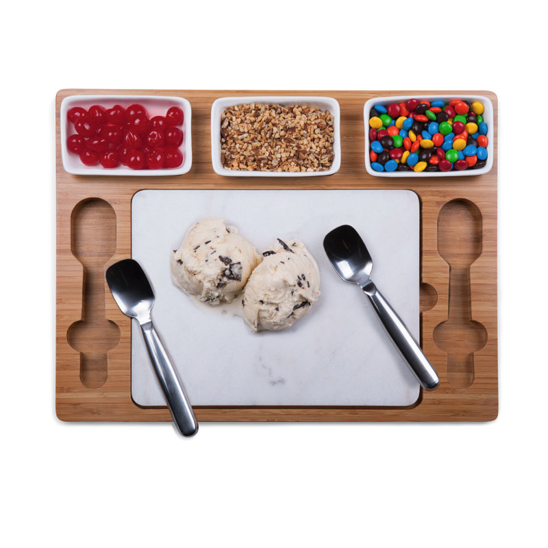 Parlor Ice Cream Mixing Set with Marble Cold Stone and Tools