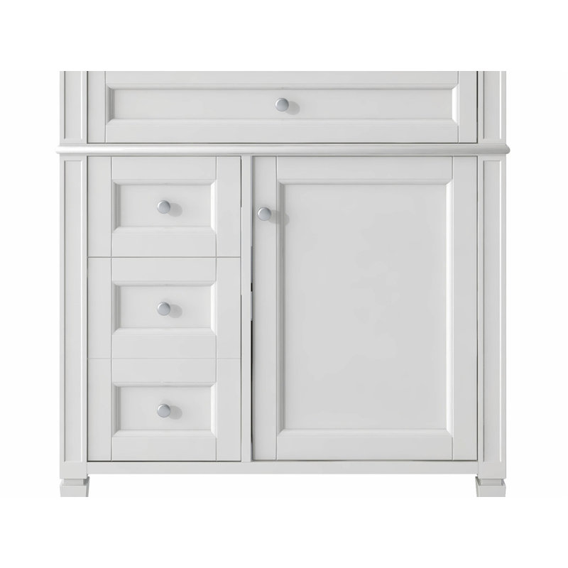 30.00'' Single Bathroom Vanity with Ceramic Top, White