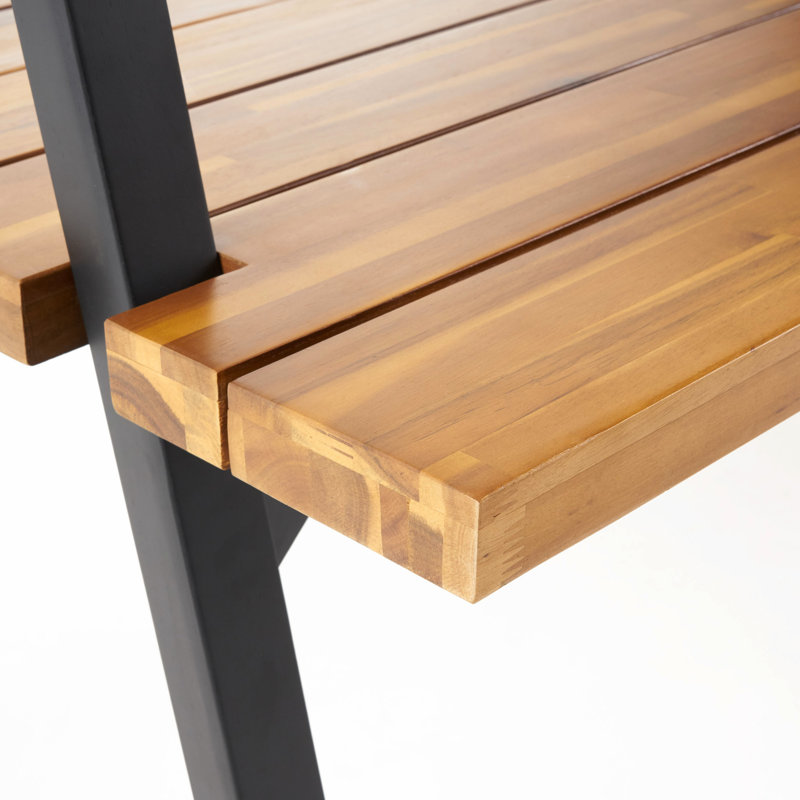 Table en bois avec support à plantes - 88,5 po L x P 39,5 po, H 80 po, élément fixé au métal 88,5 po