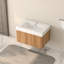 Meuble-lavabo de 30 po avec lavabo et lavabo intégré, fixé au mur en couleur, minimaliste moderne pour les petites salles de bain, conception d'espace, lavabo, armoire en contreplaqué, poignées, installation rapide - bricolage - installation-581972784