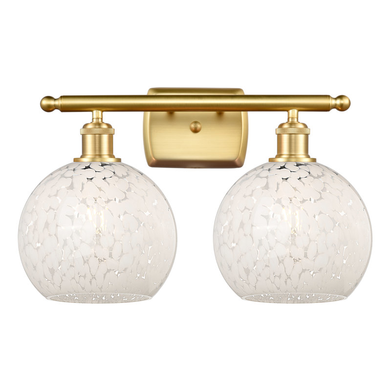 Éclairage pour meuble-lavabo à 2 lumières Bedia, Or satiné