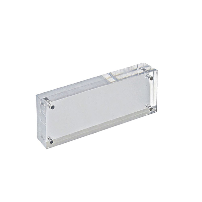Cadre photo magnétique transparent en acrylique transparent 3 po x 8 po